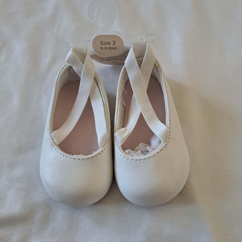 First Impressions baby ballet flats 3-6 months shoe size 2 NWT